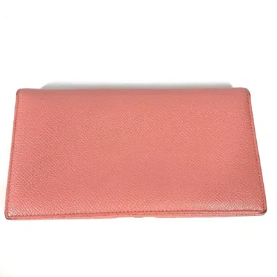 Pre-owned Bvlgari Pink Leather Long Wallet (bi-fold) ()