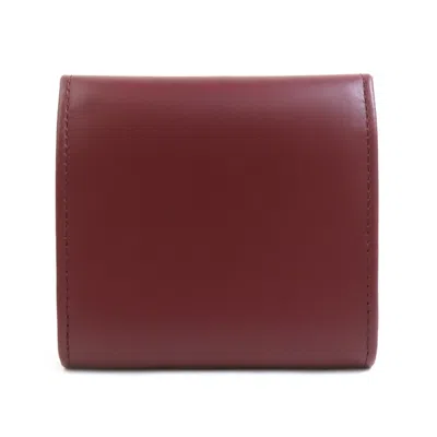 Pre-owned Cartier Bordeaux Leather Coin Purse/coin Case () In Burgundy