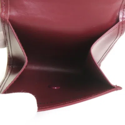Pre-owned Cartier Bordeaux Leather Coin Purse/coin Case () In Burgundy