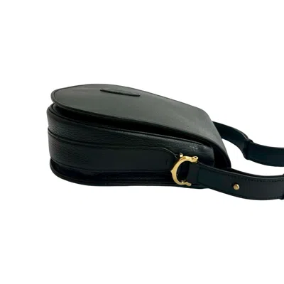 Pre-owned Cartier Black Leather Pochette Shoulder Bag ()