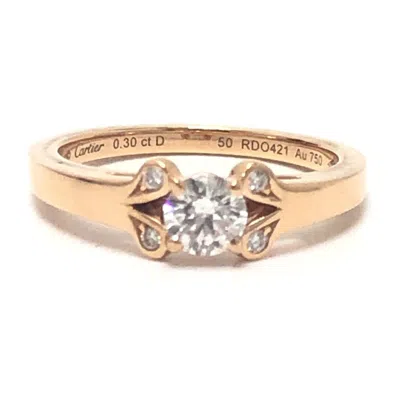 Pre-owned Cartier Gold Pink Gold (18k) Anniversary Ring ()