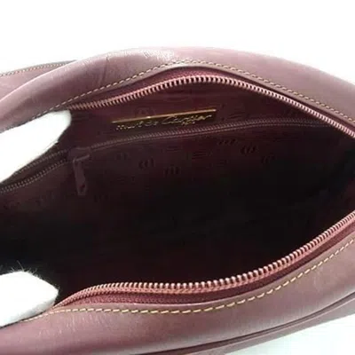 Pre-owned Cartier Bordeaux Leather Pochette Shoulder Bag () In Burgundy