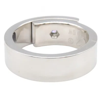 Pre-owned Cartier Clear White White Gold (18k) Anniversary Ring ()