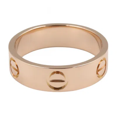 Pre-owned Cartier Gold Pink Gold (18k) Band Ring ()