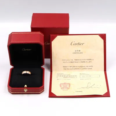 Pre-owned Cartier Gold Pink Gold (18k) Band Ring ()