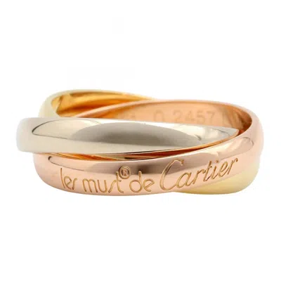 Pre-owned Cartier Gold Silver Yellow Gold (18k) Pink Gold (18k) White Gold (18k) Band Ring () In Multi