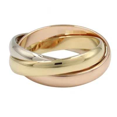 Pre-owned Cartier Gold Silver Yellow Gold (18k) Pink Gold (18k) White Gold (18k) Band Ring () In Multi