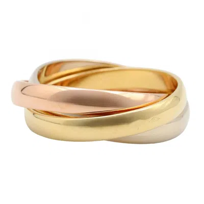Pre-owned Cartier Gold Silver Yellow Gold (18k) Pink Gold (18k) White Gold (18k) Band Ring () In Multi