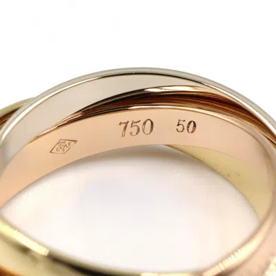 Pre-owned Cartier Gold Silver Yellow Gold (18k) Pink Gold (18k) White Gold (18k) Band Ring () In Multi