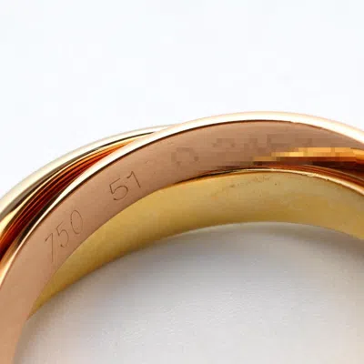 Pre-owned Cartier Gold Silver Yellow Gold (18k) Pink Gold (18k) White Gold (18k) Band Ring () In Multi