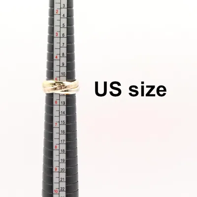 Pre-owned Cartier Gold Silver Yellow Gold (18k) Pink Gold (18k) White Gold (18k) Band Ring () In Multi