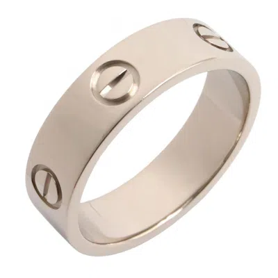 Pre-owned Cartier Silver White Gold (18k) Band Ring ()