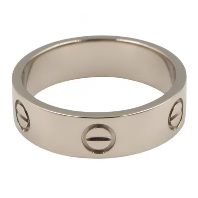 Pre-owned Cartier Silver White Gold (18k) Band Ring ()