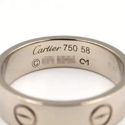 Pre-owned Cartier Silver White Gold (18k) Band Ring ()