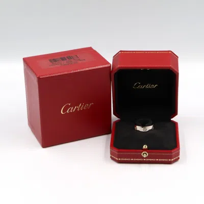Pre-owned Cartier Silver White Gold (18k) Band Ring ()