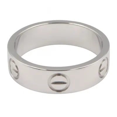 Pre-owned Cartier Silver White Gold (18k) Band Ring ()