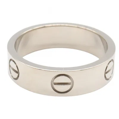 Pre-owned Cartier Silver White Gold (18k) Band Ring ()