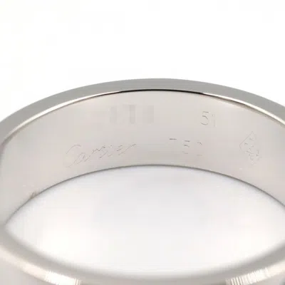 Pre-owned Cartier Silver White Gold (18k) Band Ring ()