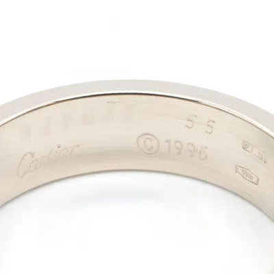 Pre-owned Cartier Silver White Gold (18k) Band Ring ()