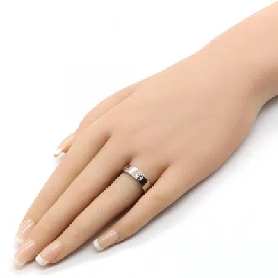 Pre-owned Cartier Silver White Gold (18k) Band Ring ()