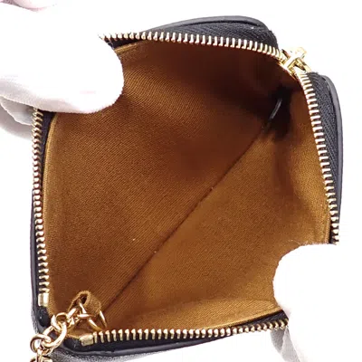 Pre-owned Celine Black Canvas Coin Purse/coin Case ()