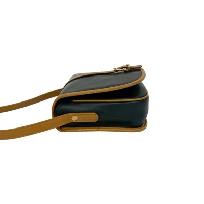 Pre-owned Celine Black Brown Leather Pochette Shoulder Bag () In Multi