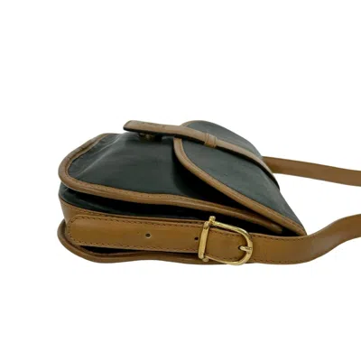 Pre-owned Celine Black Brown Leather Pochette Shoulder Bag () In Multi