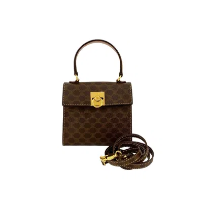 Pre-owned Celine Brown Leather Pvc Handbag Shoulder Bag ()