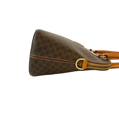 Pre-owned Celine Brown Leather Pvc Boston Bag Handbag ()