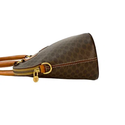 Pre-owned Celine Brown Leather Pvc Boston Bag Handbag ()