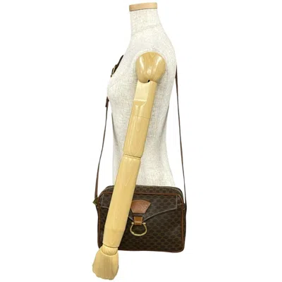 Pre-owned Celine Brown Leather Pvc Pochette Shoulder Bag ()