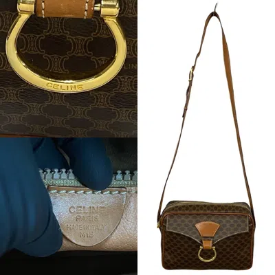Pre-owned Celine Brown Leather Pvc Pochette Shoulder Bag ()