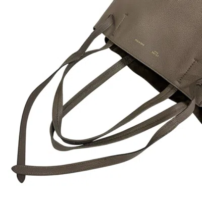 Pre-owned Celine Cabas Gray Leather Tote Bag ()