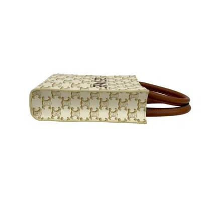 Pre-owned Celine Brown White Leather Pvc Shoulder Bag () In Multi