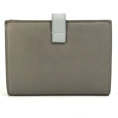 Pre-owned Celine Gray Light Blue Leather Coin Purse/coin Case ()