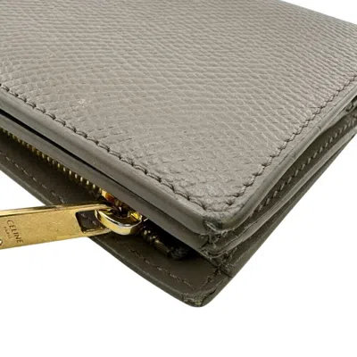 Pre-owned Celine Gray Leather Wallet (bi-fold) ()