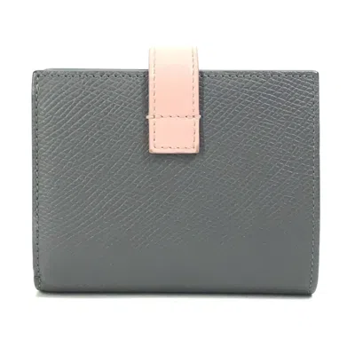 Pre-owned Celine Gray Pink Leather Wallet (bi-fold) () In Multi