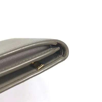 Pre-owned Celine Gray Light Blue Leather Coin Purse/coin Case ()