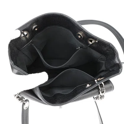 Pre-owned Chanel Black Grained Calfskin Tote Bag ()