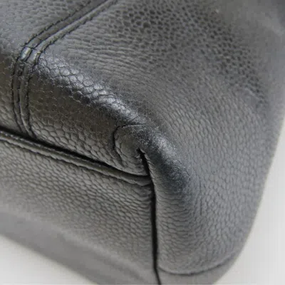 Pre-owned Chanel Black Grained Calfskin Tote Bag ()