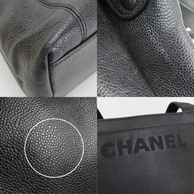 Pre-owned Chanel Black Grained Calfskin Tote Bag ()