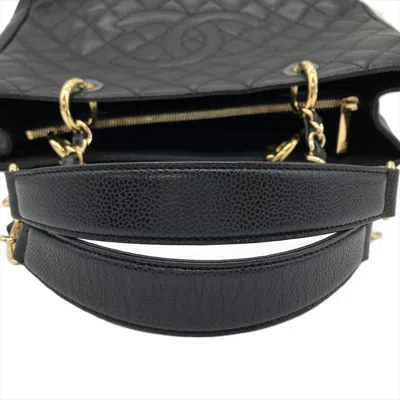 Pre-owned Chanel Black Grained Calfskin Tote Bag ()