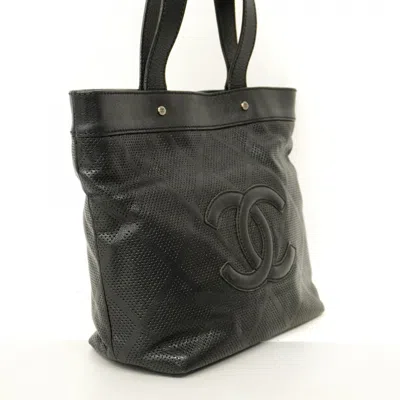 Pre-owned Chanel Black Leather Tote Bag ()