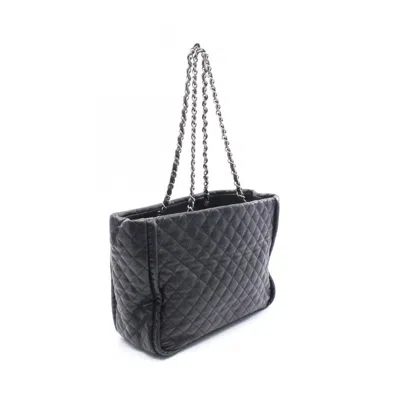 Pre-owned Chanel Black Leather Tote Bag ()