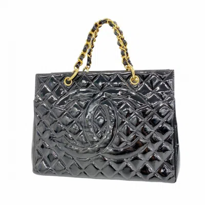 Pre-owned Chanel Black Patent Leather Tote Bag ()