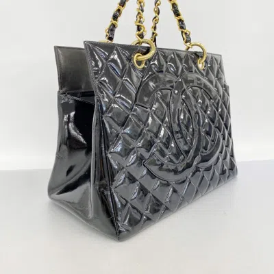 Pre-owned Chanel Black Patent Leather Tote Bag ()