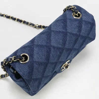 Pre-owned Chanel Blue Denim Shoulder Bag ()