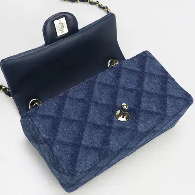 Pre-owned Chanel Blue Denim Shoulder Bag ()