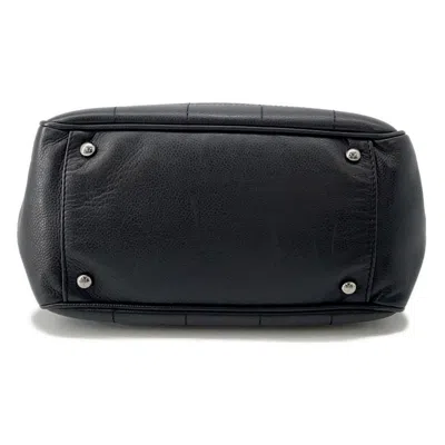 Pre-owned Chanel Chocolate Bar Black Grained Calfskin Tote Bag ()