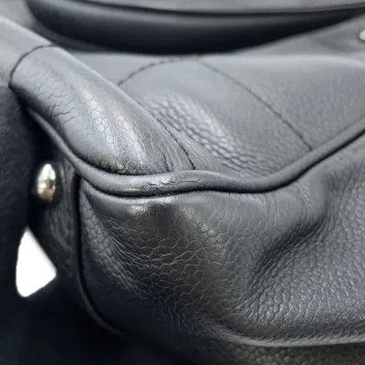 Pre-owned Chanel Chocolate Bar Black Grained Calfskin Tote Bag ()